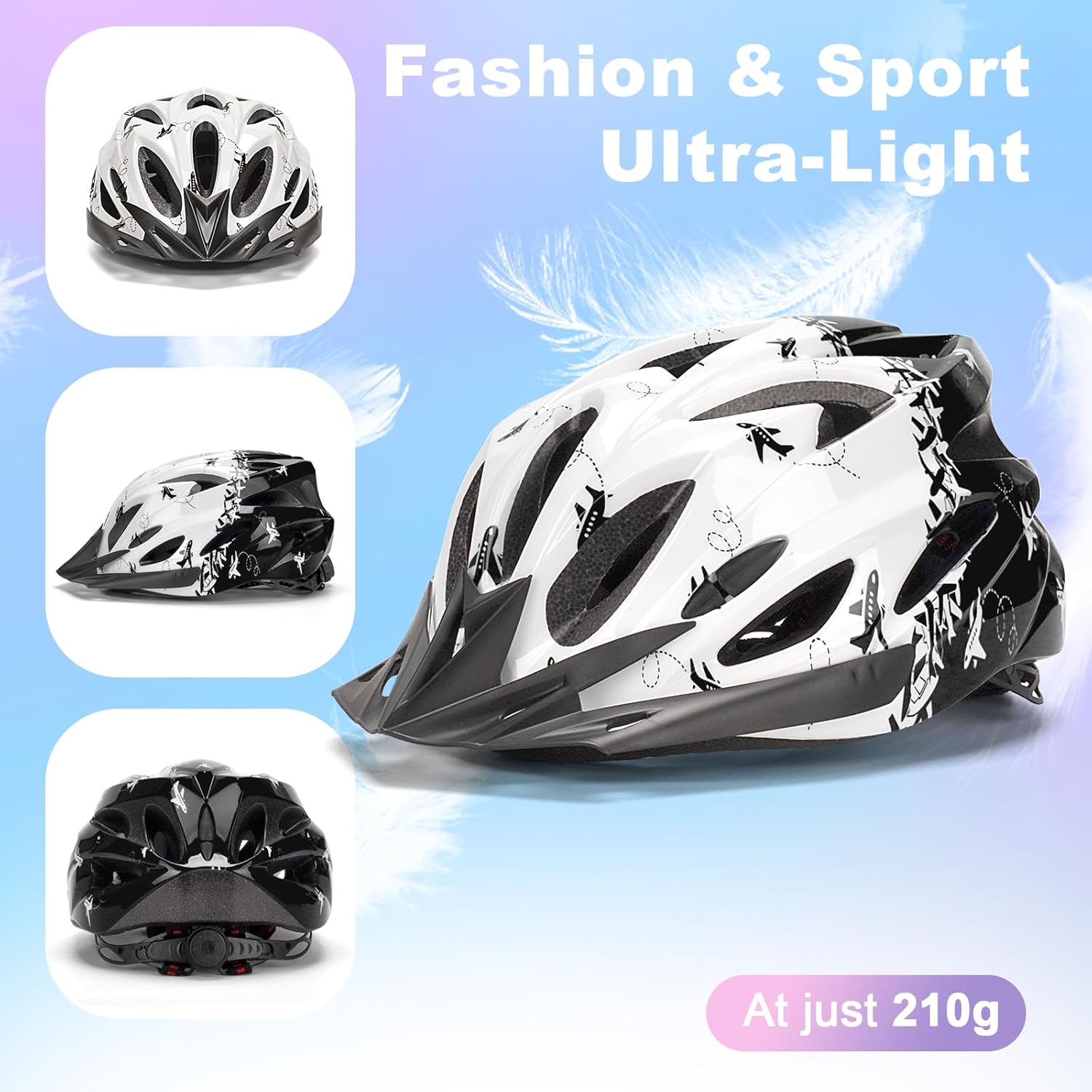 Detalle de Kids Bike Helmet for Age 8-15: Lightweight Adjustable Multi-Sport Helmet (54-59cm)
