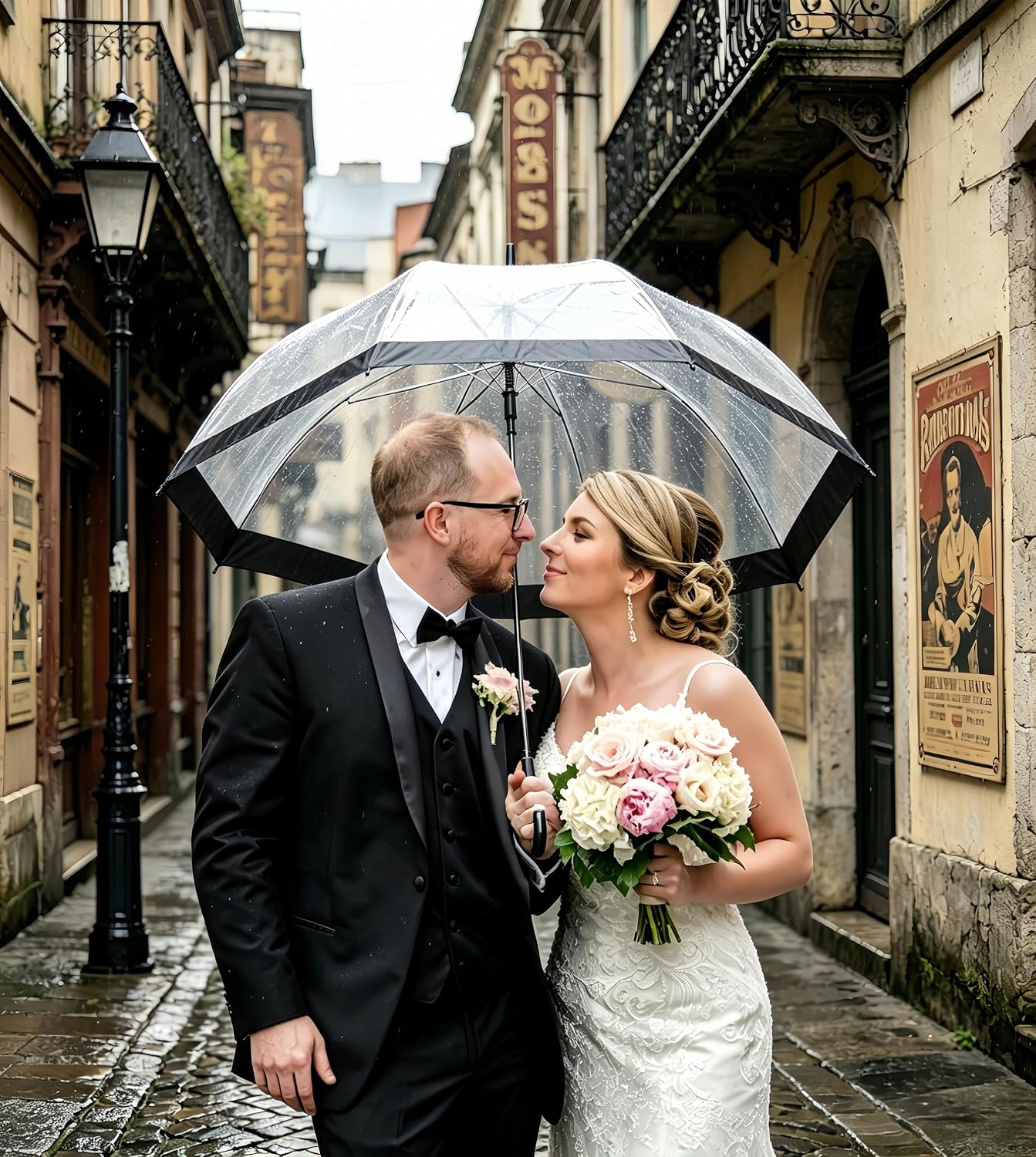 Thumbnail 2 de Clear Bubble Umbrella with Auto Open - Large 48" Transparent Dome for Weddings & Outdoor Events