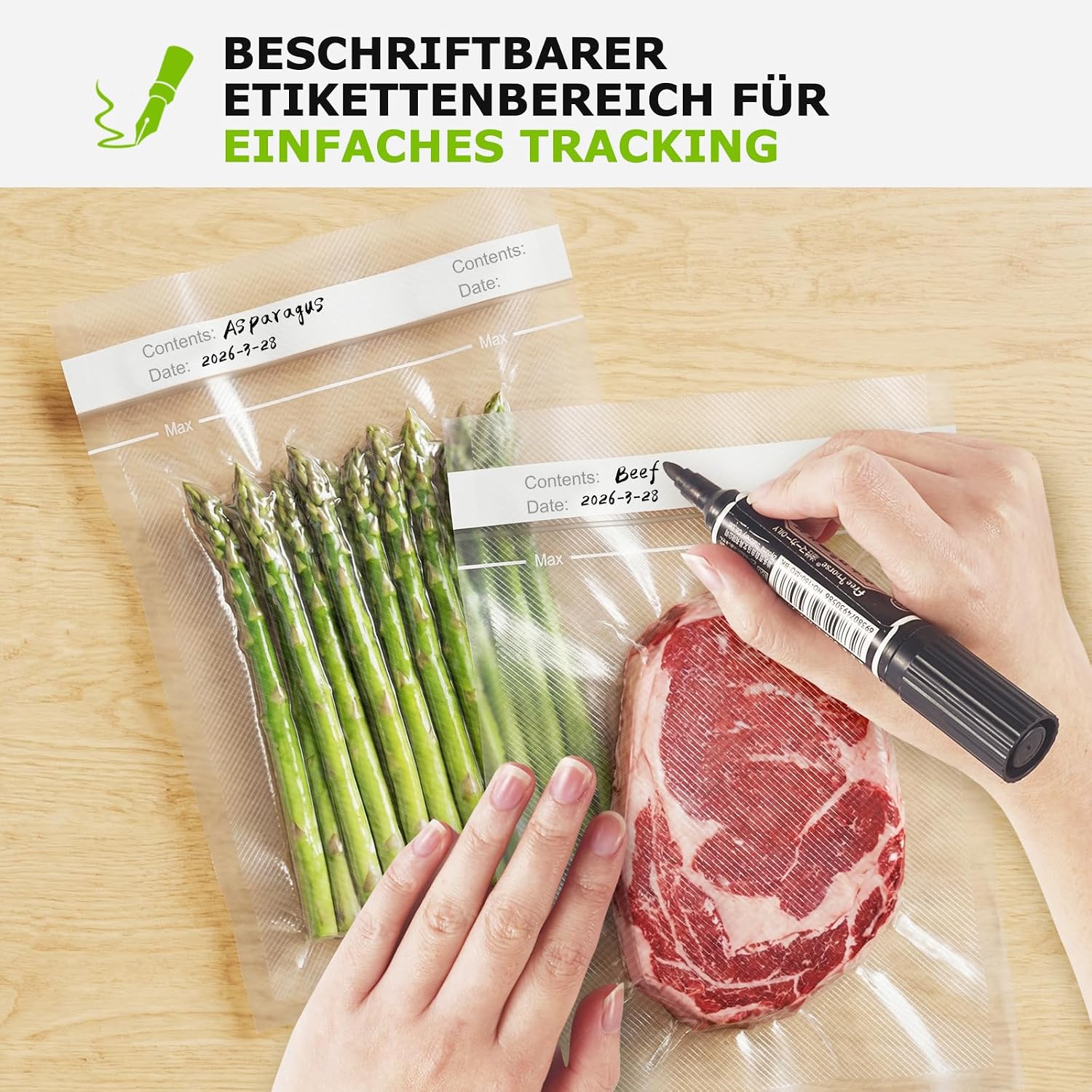 Thumbnail 4 de Bonsenkitchen Profi Vakuumbeutel 100×20×30 cm
