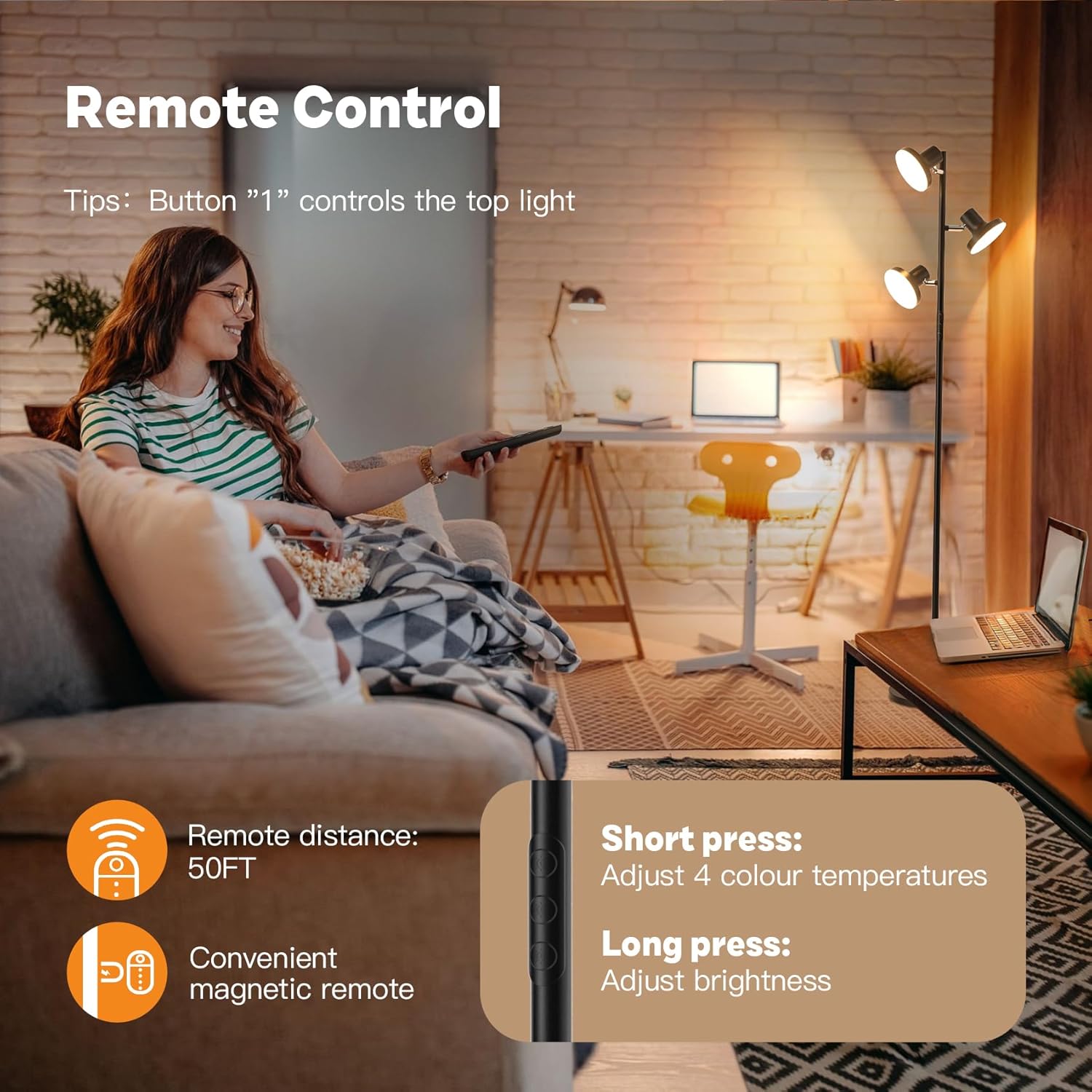 Thumbnail 4 de SIBRILLE 36W LED Tree Floor Lamp — dimmable remote-controlled