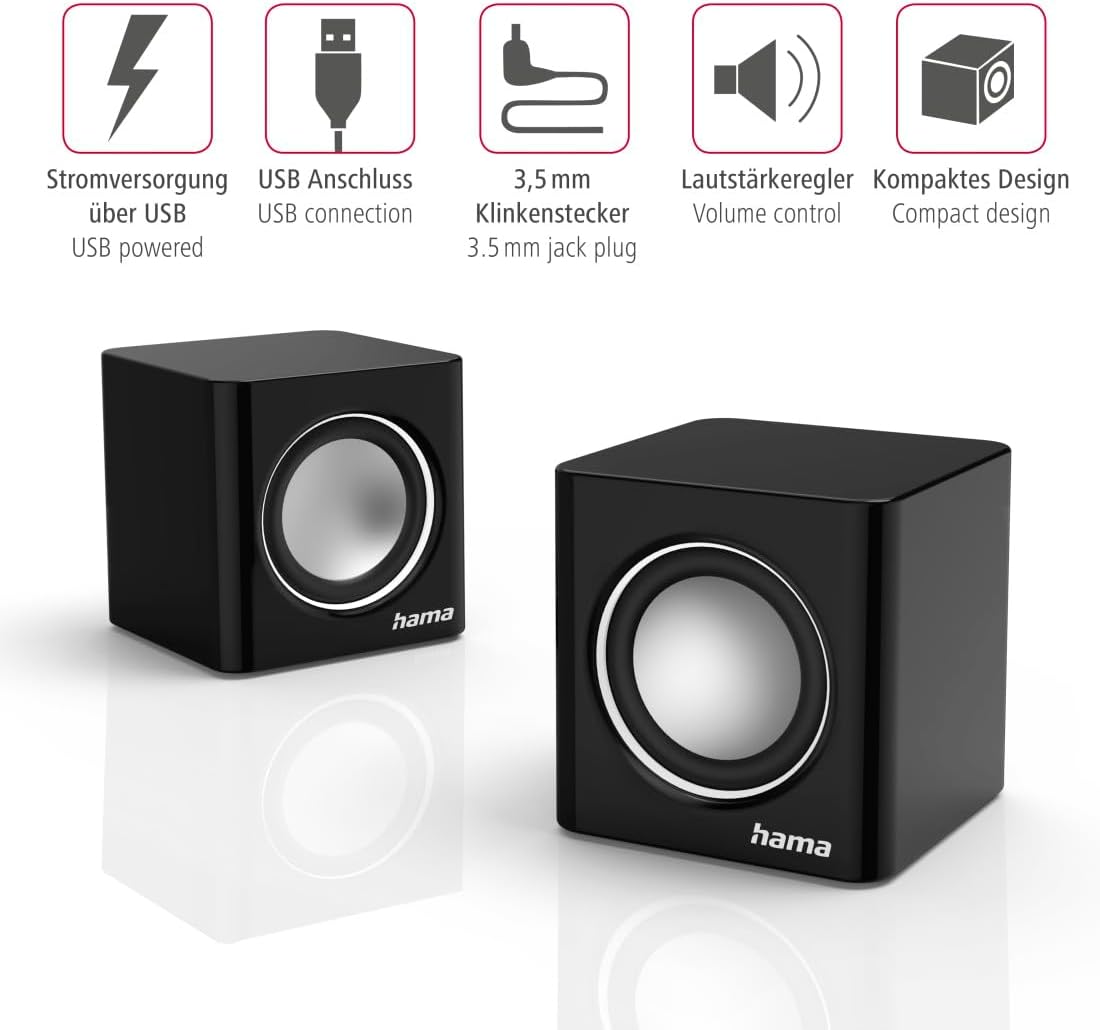 Thumbnail 1 de Hama Sonic Mobil 185 00173132 notebookluidspreker, stereo, 3 W, zwart-zilver