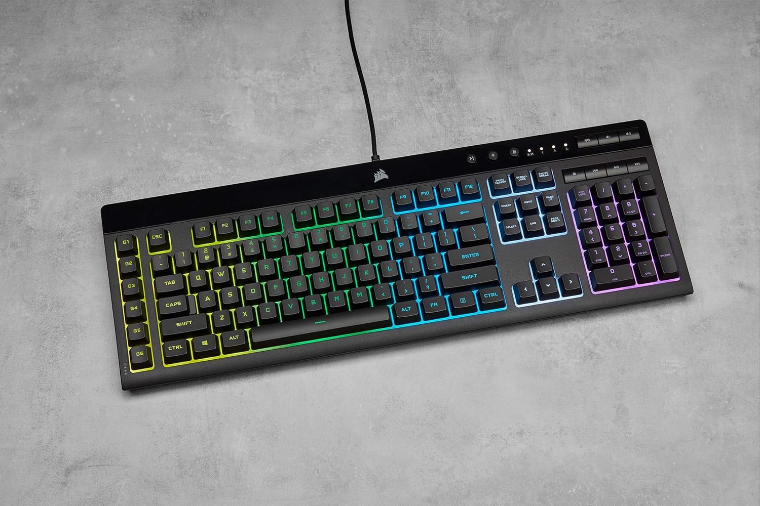 Thumbnail 1 de Corsair K55 RGB PRO Gaming-Tastatur (kabelgebunden, Membran) – AZERTY, schwarz