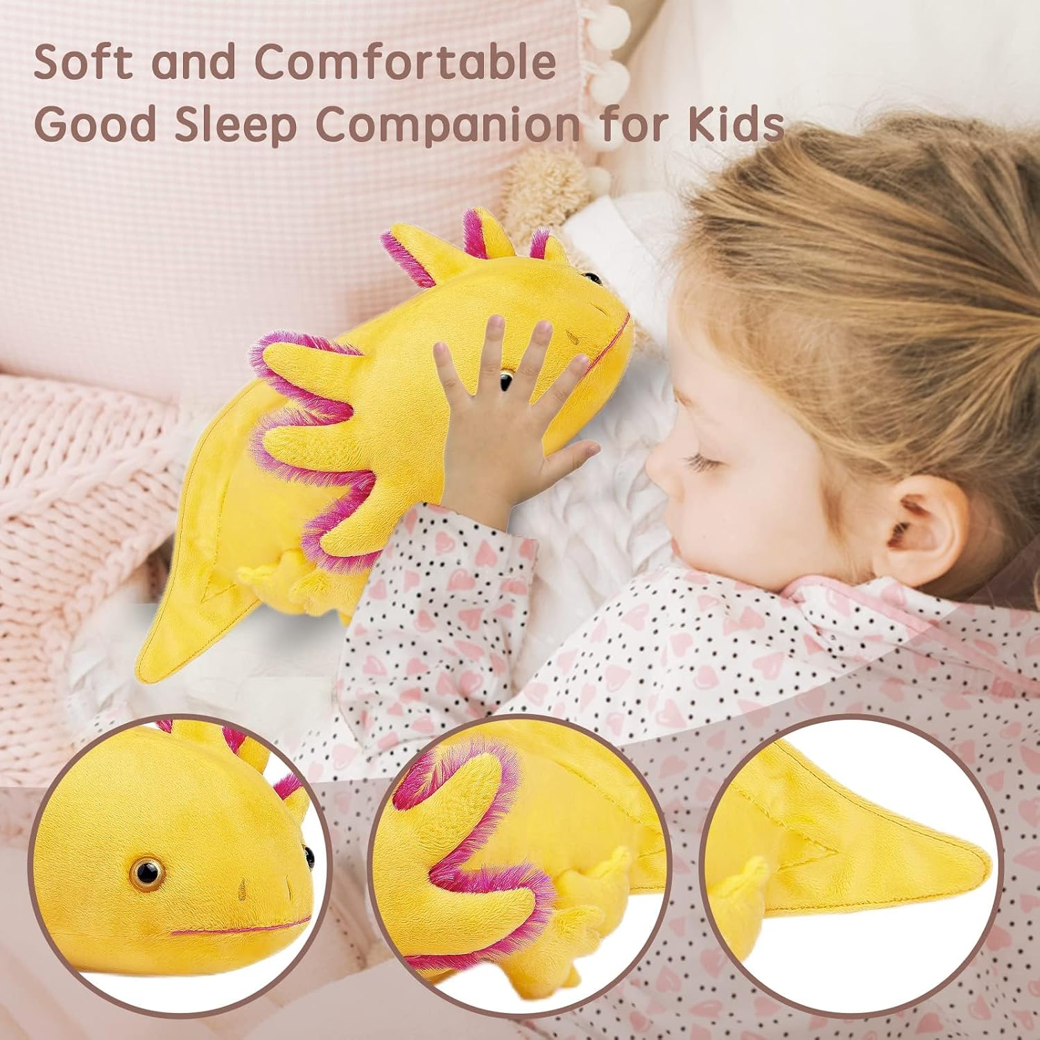 Thumbnail 6 de lilizzhoumax Axolotl Plush Toy (44cm / 17inch) – Blue realistic stuffed animal