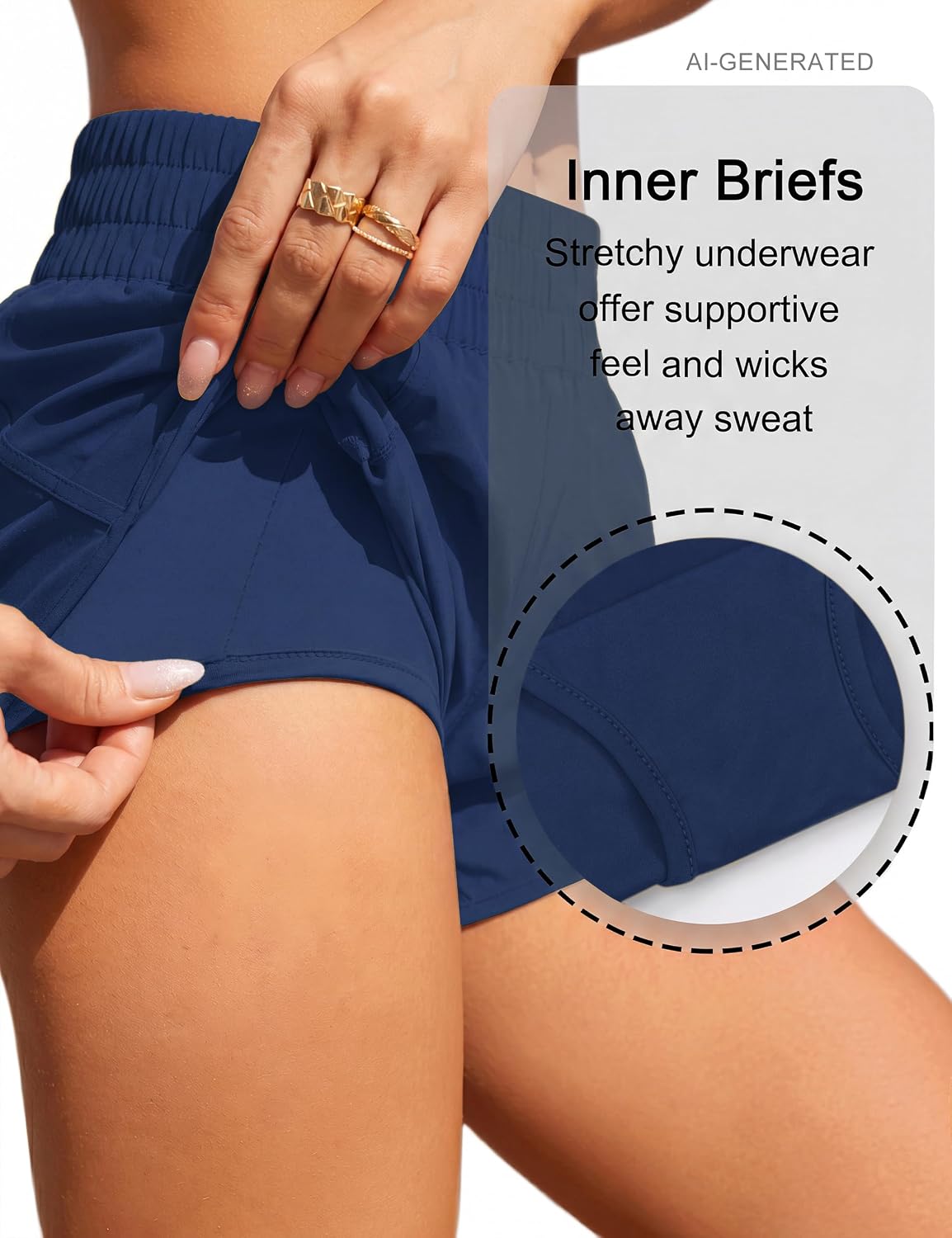 Detalle 2 de BMJL Women's 2.5" Running Shorts with Pockets đâ