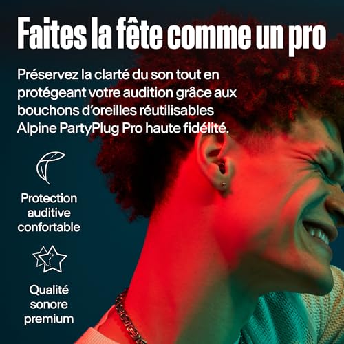 Detalle 2 de Alpine PartyPlug Pro Hi-Fi Bouchons 21dB Concerts Noir