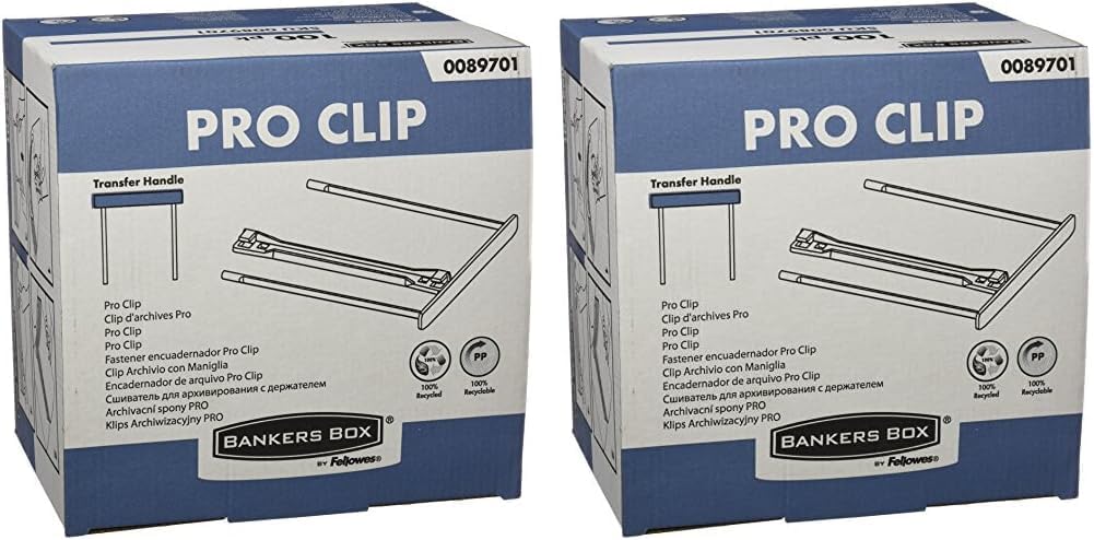Thumbnail 3 de Bankers Box Abheftbügel ProClip Archivclip 100 mm – 50 Stück blau, mit Umfüller, aus 100% recyceltem Kunststoff
