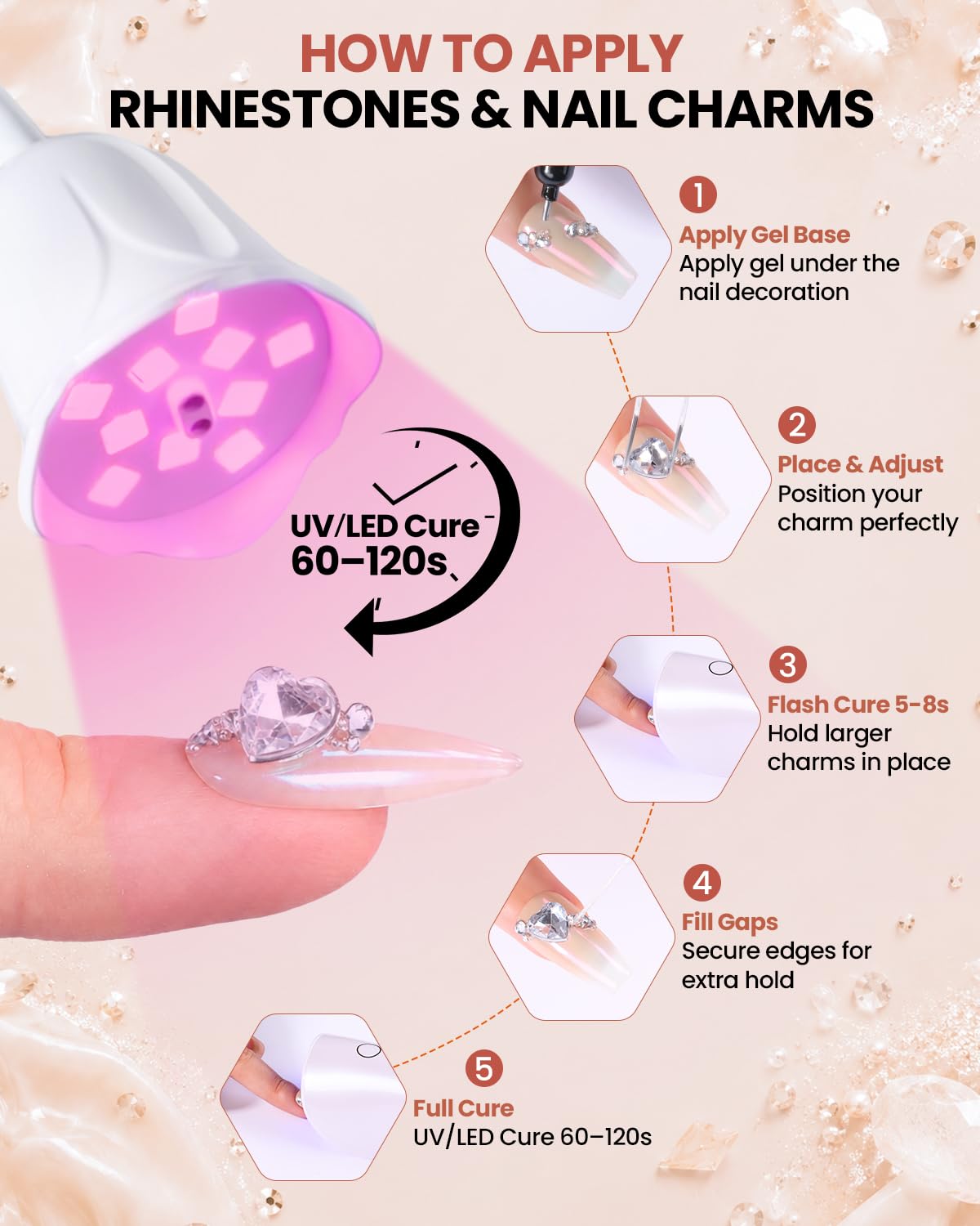 Thumbnail 5 de Makartt Nail Rhinestone Glue Set 15ml