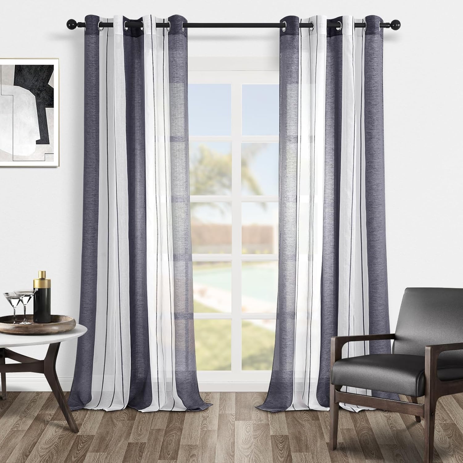 Thumbnail 6 de Topfinel Cortinas Grises Translúcidas para Ventana 140x260cm 🏠