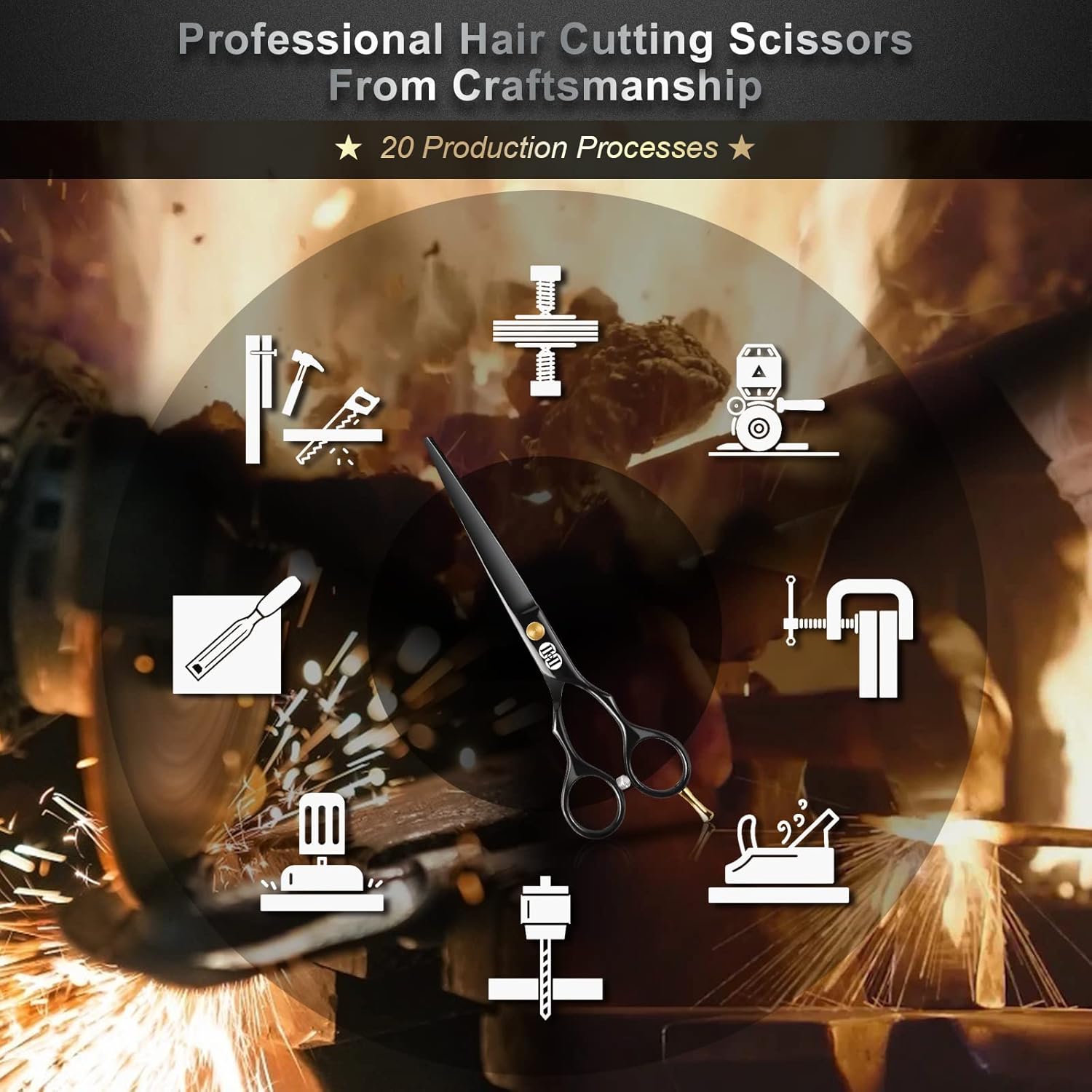 Thumbnail 6 de CIICII Friseurschere – Profi Set 6,5 Zoll: mischer Schnittwerkzeug für Home Salon