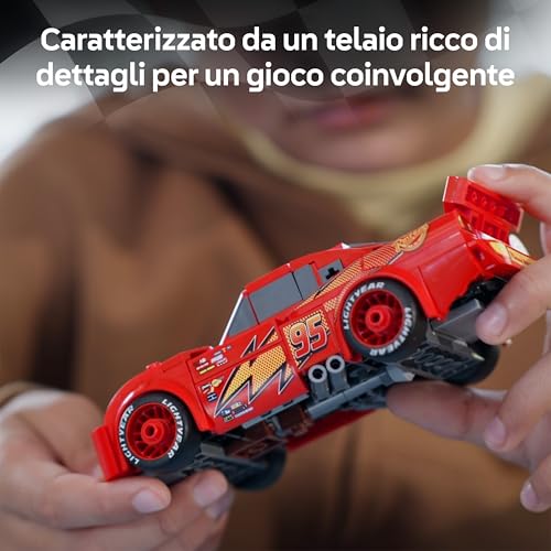 Detalle de LEGO SPEED CHAMPIONS Saetta McQueen 77255 – Veicolo da Collezione per Esposizione o Costruzione