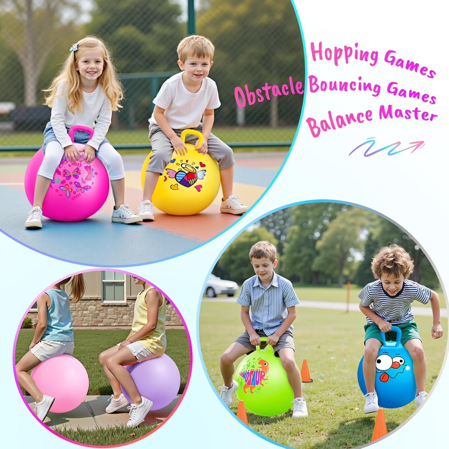 Thumbnail 4 de INPODAK 2er-Set Weihnachts- Hüpfball (45 cm) für Kinder 3–8 Jahre, rutschfest, bis 100 kg belastbar