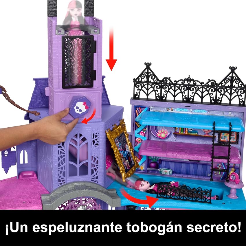 Thumbnail 2 de Monster High Casa de muñecas Haunted High School, 2 plantas
