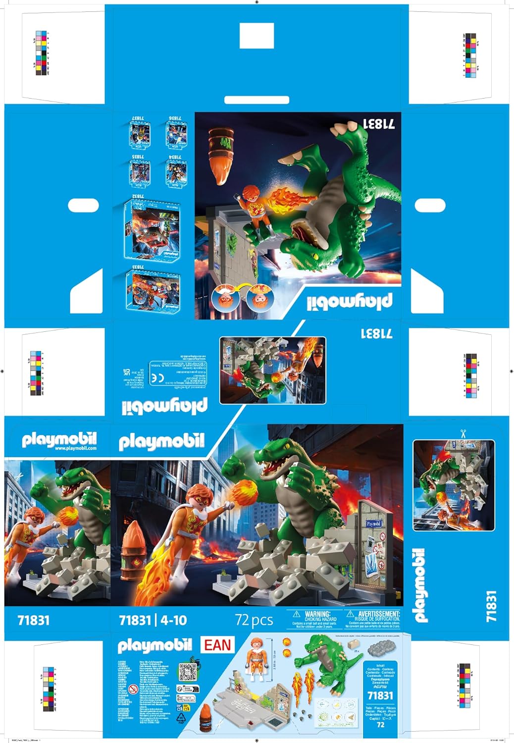 Thumbnail 6 de PLAYMOBIL Heroes: Helden-Showdown mit der Riesenechse – MegaRaptor vs Firestormer (71831)