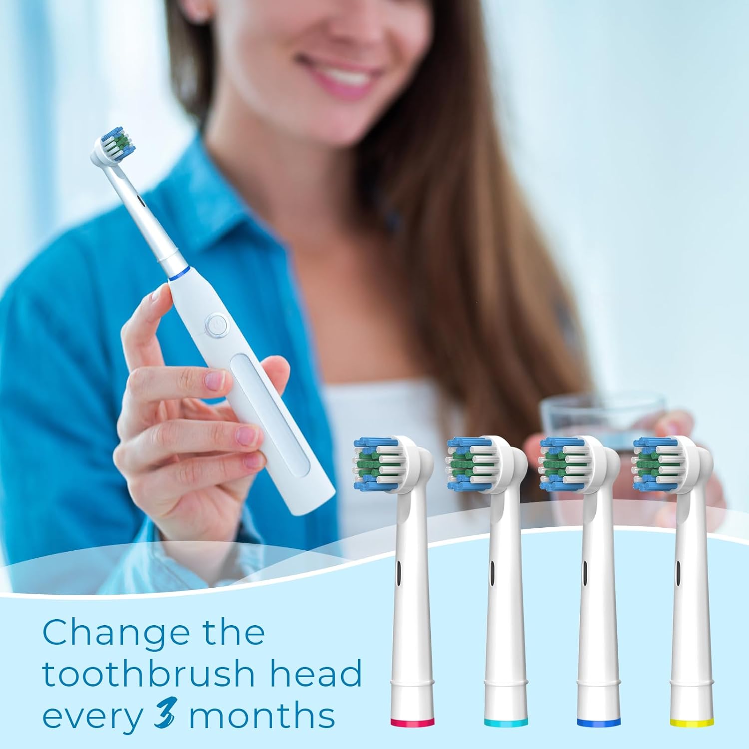 Detalle 2 de Firik 16-Pack Replacement Brush Heads for Braun Oral-B Electric Toothbrushes