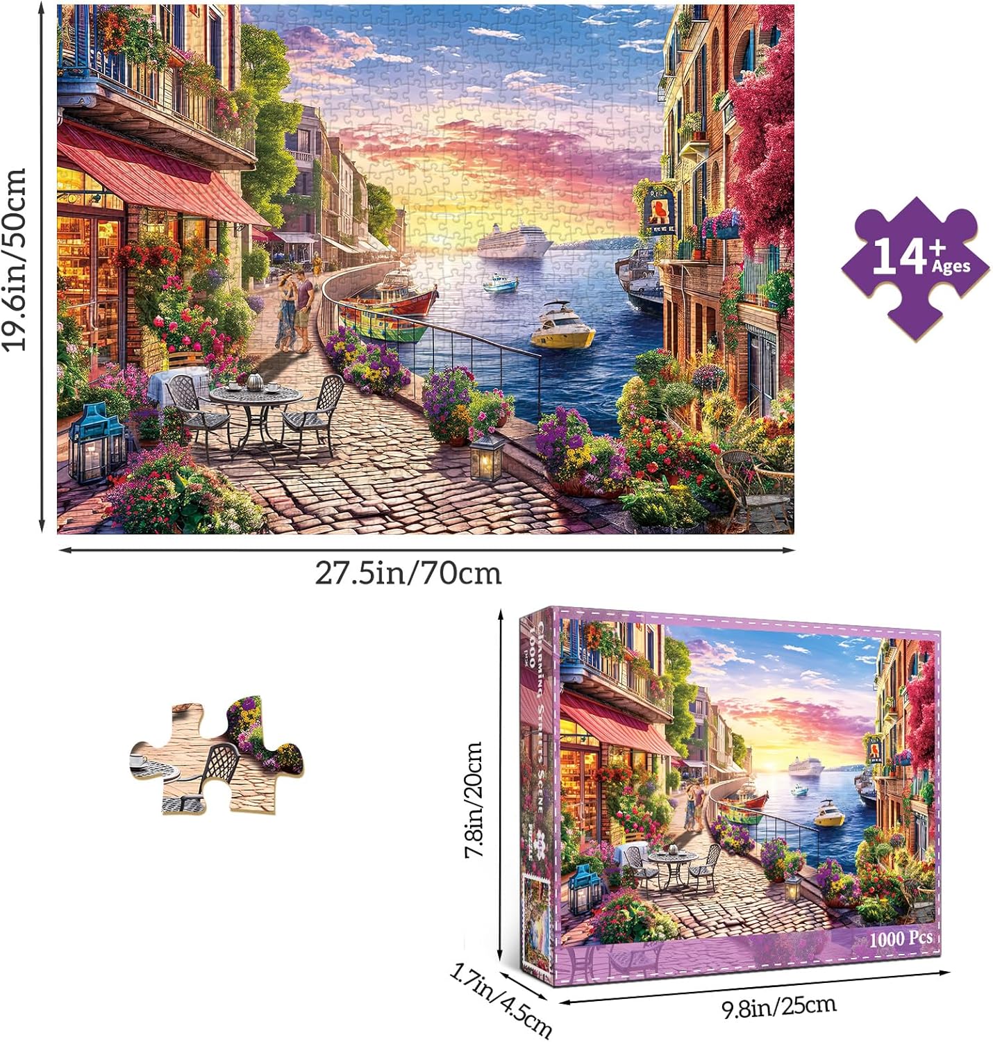 Thumbnail 6 de HUADADA Puzzle 1000 Teile 70×50 cm 🧩