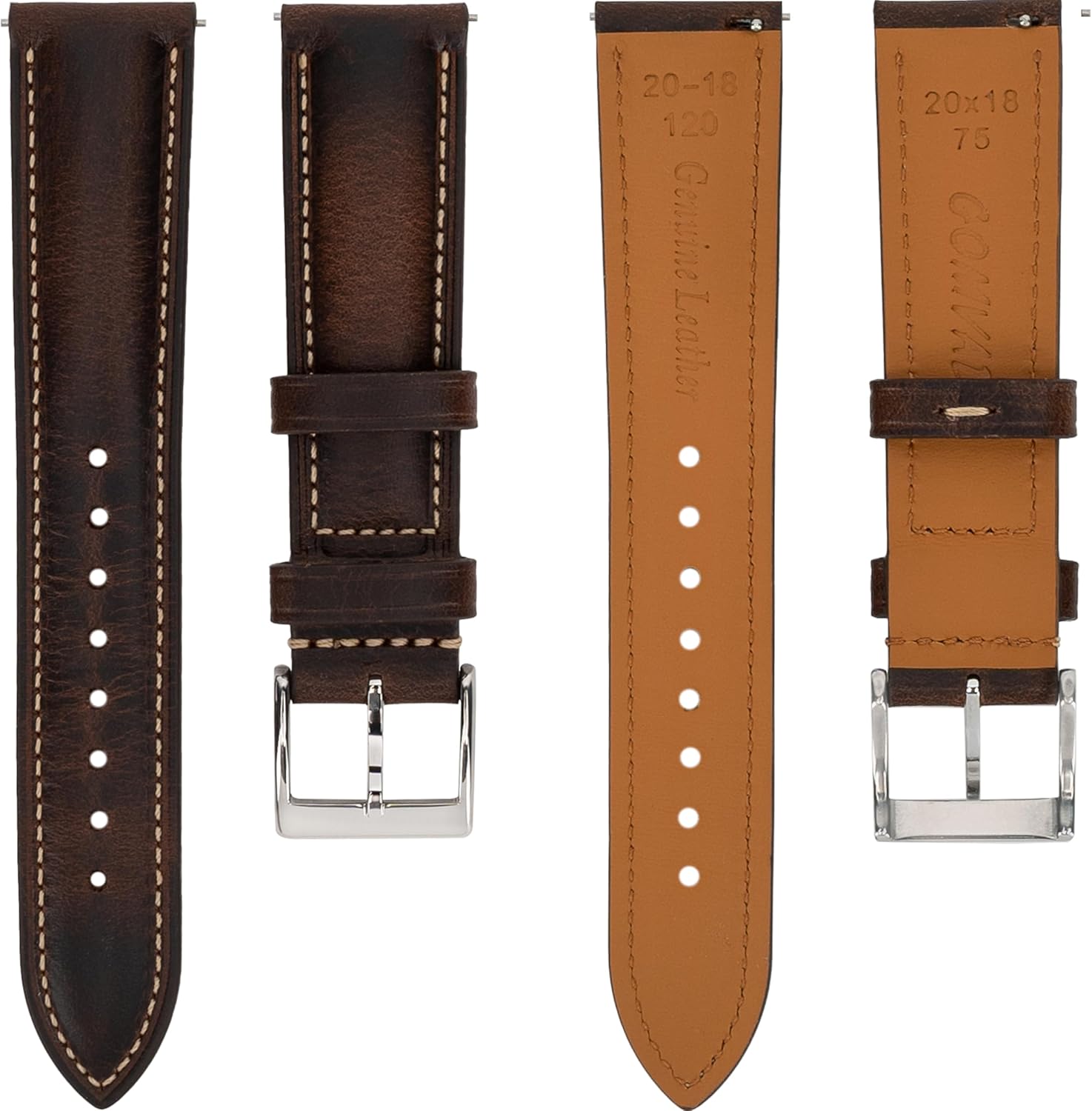 Thumbnail 6 de Gomvadr Quick Release Lederarmband – Vintage Öl gegerbt, 16–24 mm, für Herren & Damen