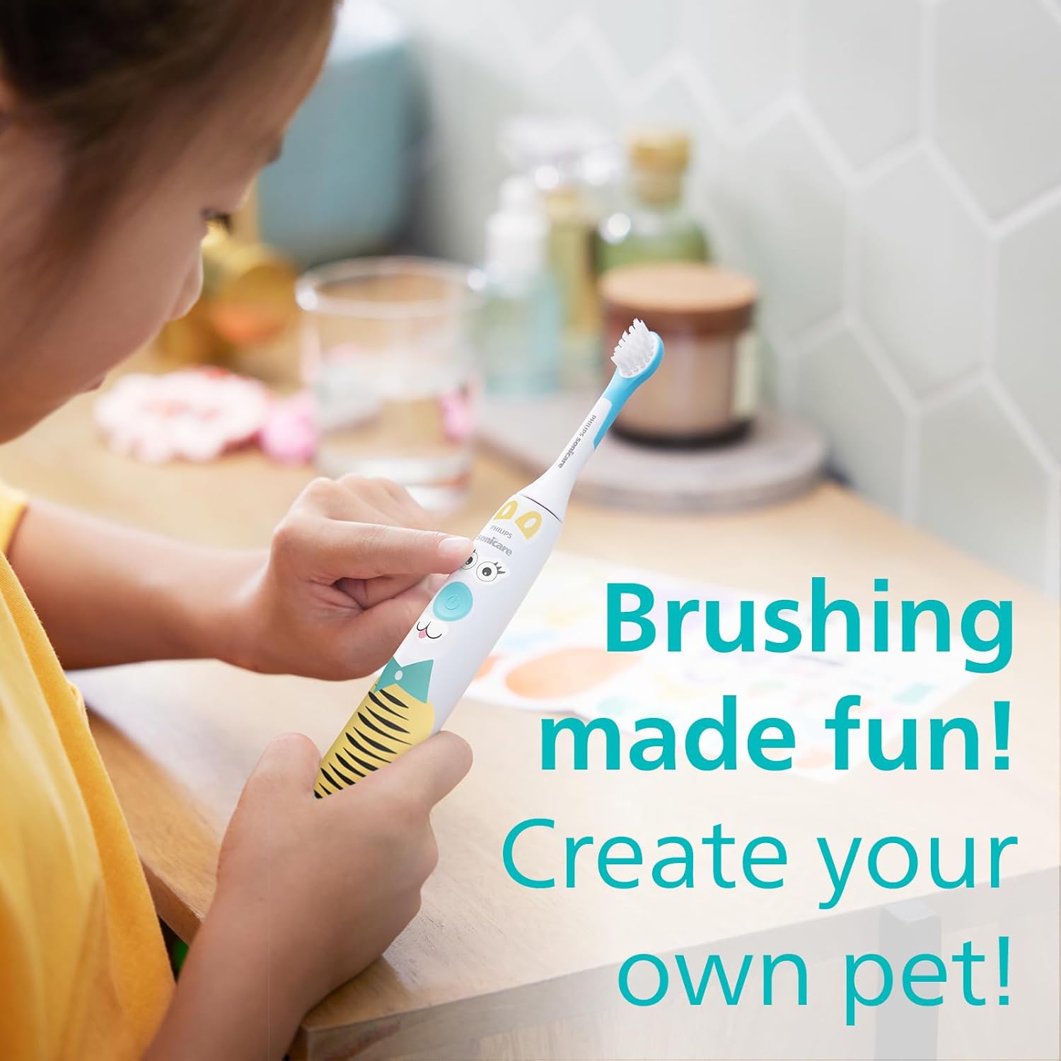 Detalle de Philips Sonicare for Kids Pet Edition: A playful, gentle clean for kids on the go
