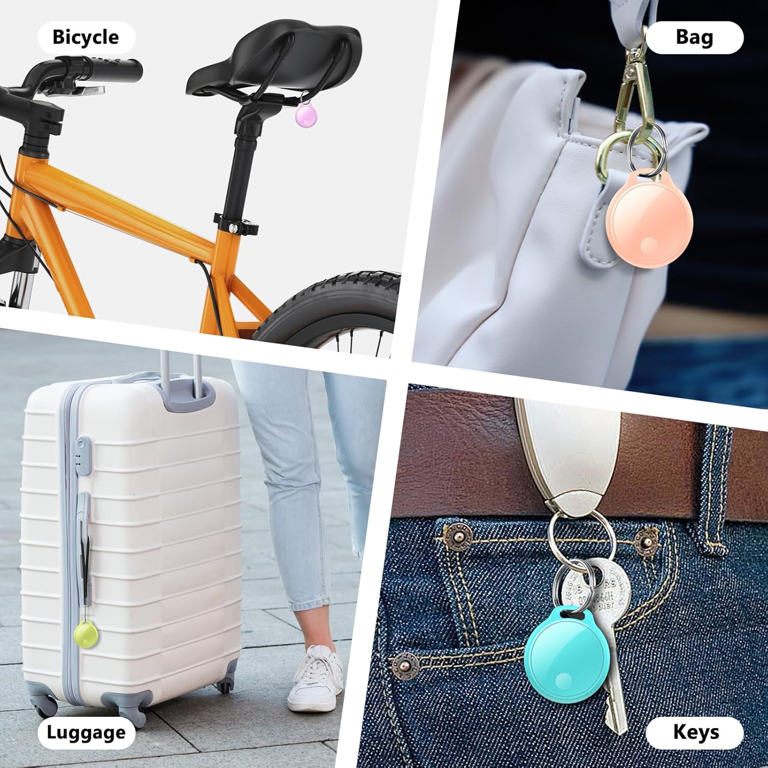 Thumbnail 6 de Air Tracker Tag 4-Pack (Apple Find My, iOS only) with 120dB Alarm, CR2032 Replaceable Battery, IP68