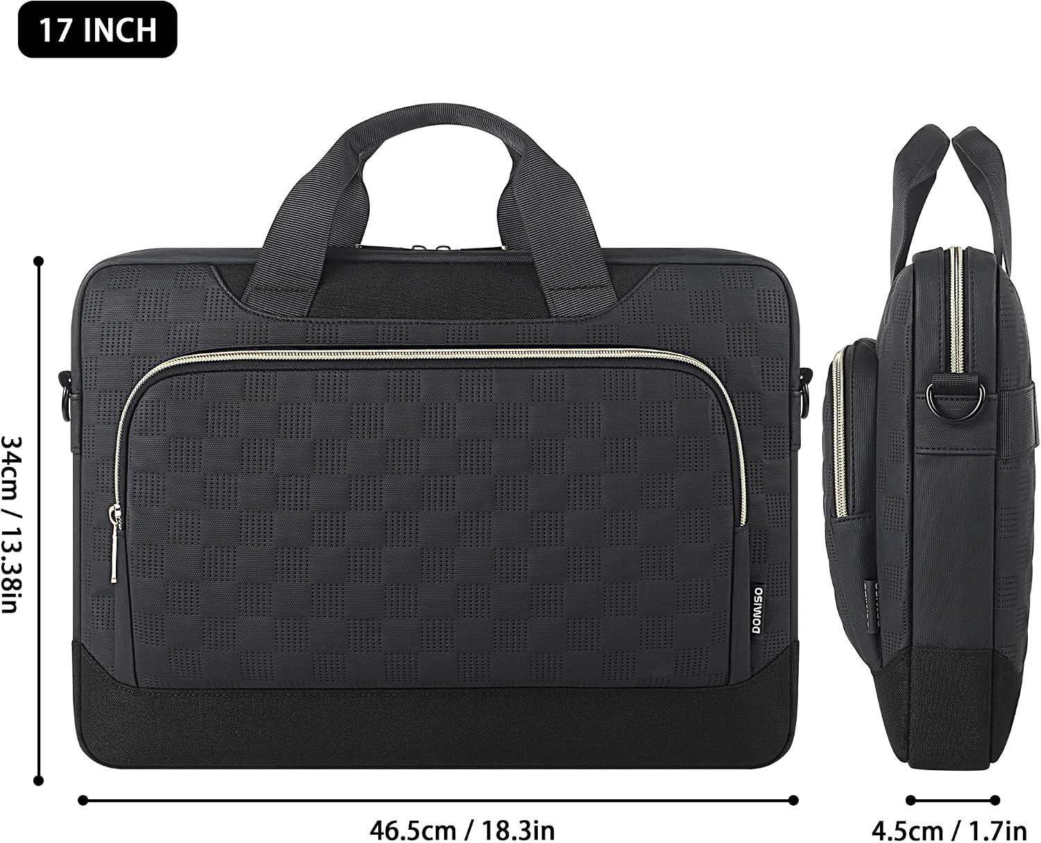 Thumbnail 3 de DOMISO Sacoche pour ordinateur portable 15 à 15,6 pouces – protection imperméable et bandoulière ajustable