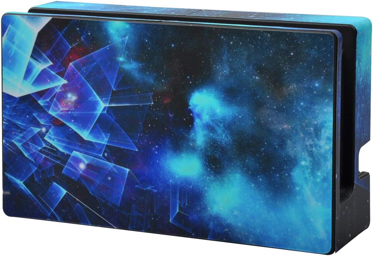 Detalle de eXtremeRate Multidimensional Galaxy Print Decals for Nintendo Switch – Full Skin Set with Screen Protectors and Dock Coverage