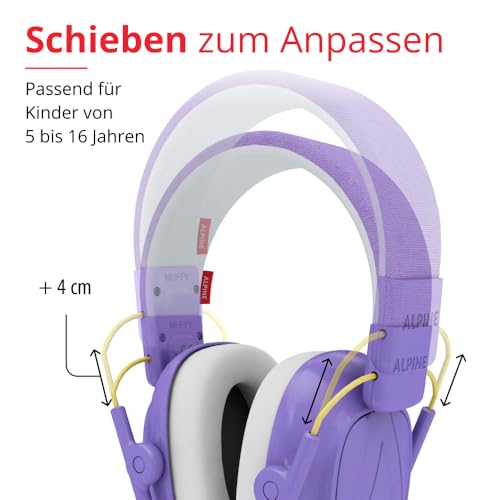 Thumbnail 3 de Alpine Muffy Gehörschutz für Kinder – 26 dB, Lila, inklusive Reisetasche
