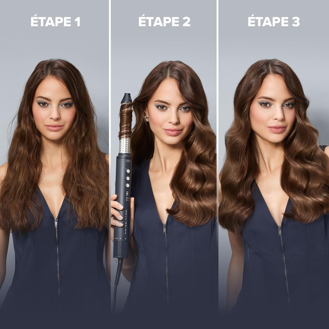 Thumbnail 6 de Bellissima Prodigy Deluxe Brosse Soufflante 5-en-1 (kit céramique) – noir – pour brushing, lissage et boucles