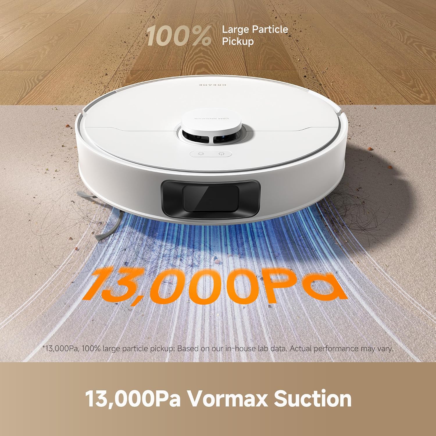 Detalle 2 de Dreame D20 Plus Robot Vacuum and Mop, 13,000 Pa, Self-Emptying, DuoBrush