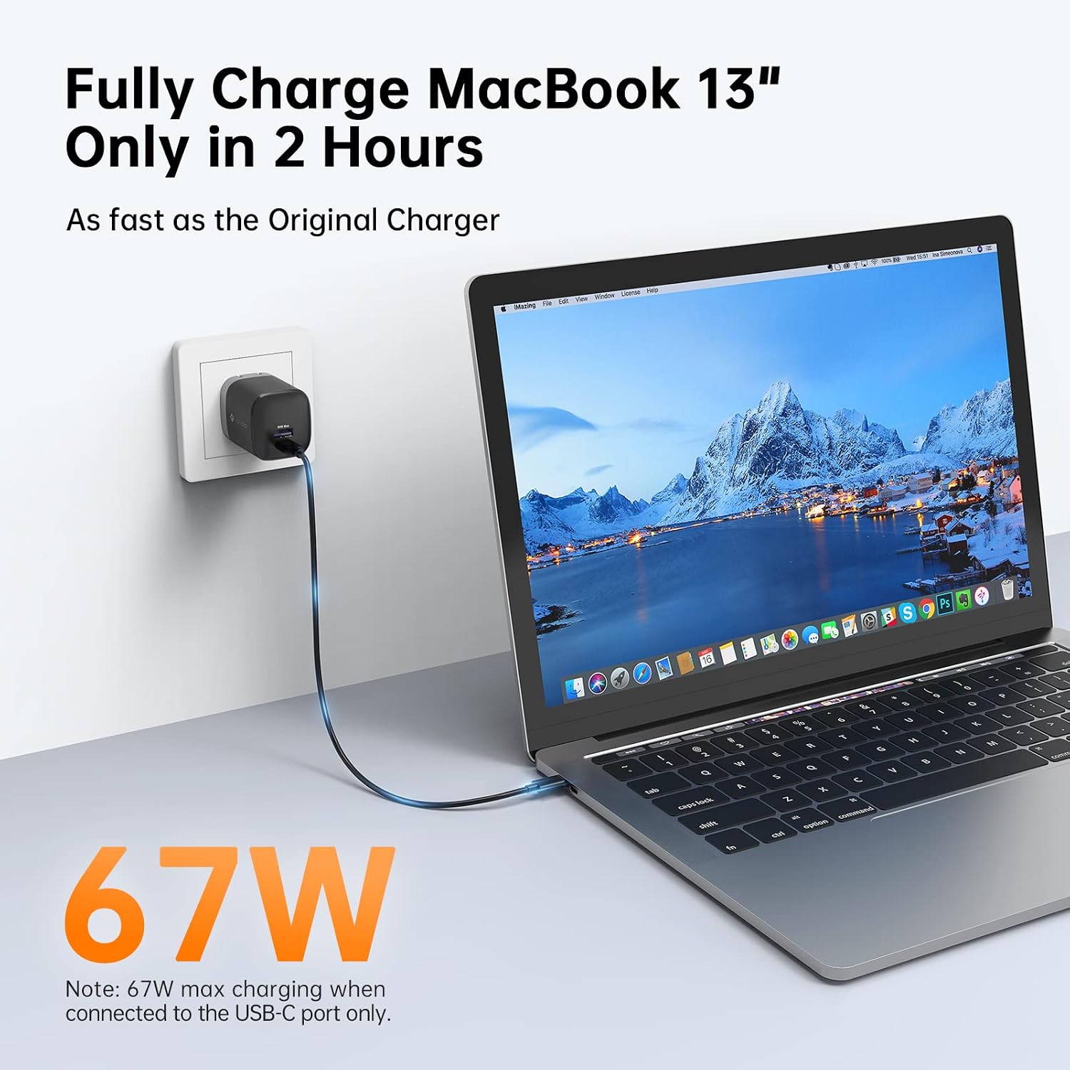 Thumbnail 3 de NOVOO Chargeur USB C rapide 67 W, 2 ports