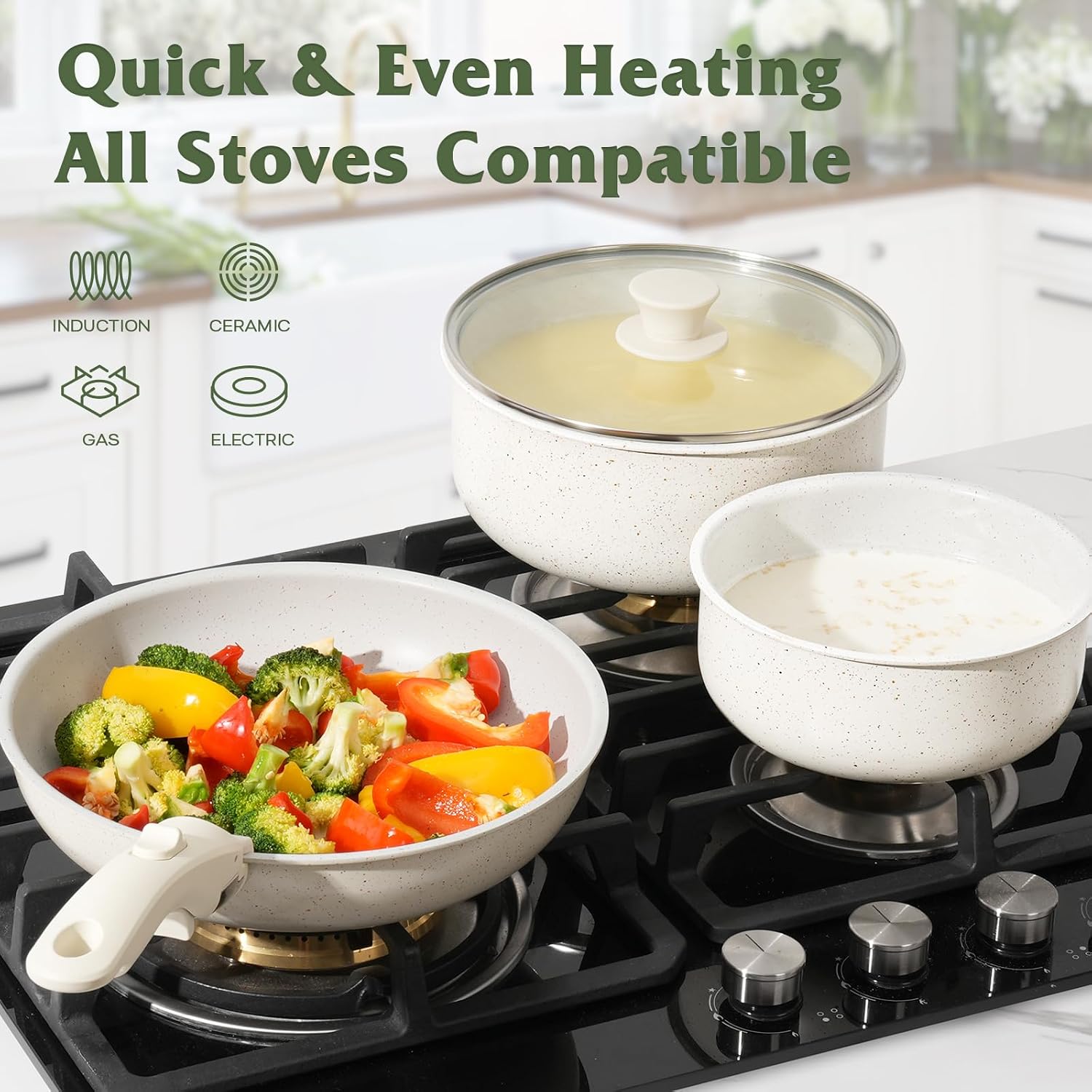 Thumbnail 4 de SODAY 15-Pc Nonstick Pots Pans Set ⚙