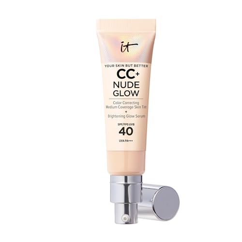 Detalle de IT Cosmetics CC+ Nude Glow Light 32 ml — Base hidratante con SPF40 💄