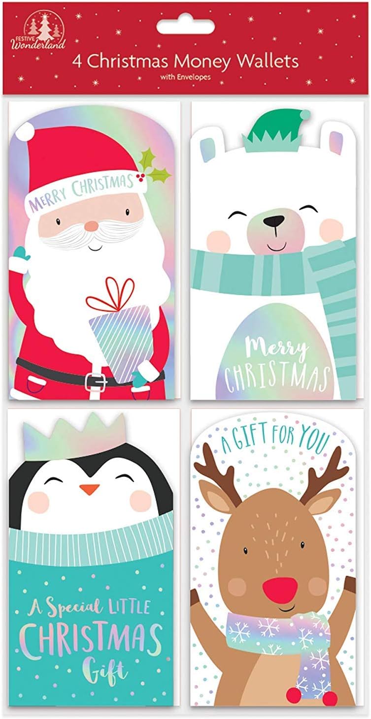 Thumbnail 1 de Christmas Money Wallet Pack of 4