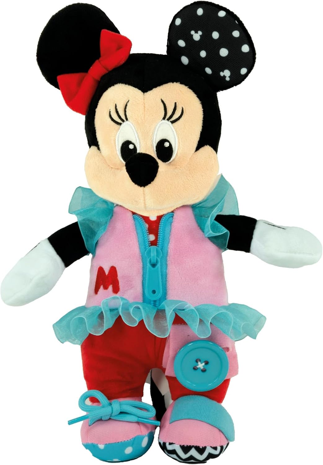 Detalle de Clementoni 17860 Disney Baby Minnie Dress Me Up Plush Toy with Zips and Buttons