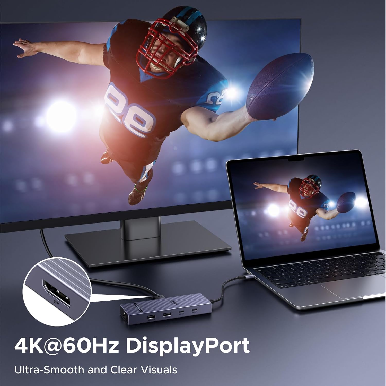 Detalle 1 de UGREEN Revodok Pro Docking USB C DP 4K