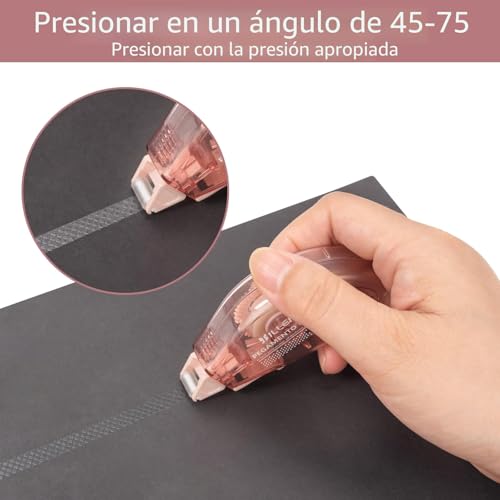 Detalle de Vinuwu 6Pcs Celo Doble Cara con Rodillo – Cinta Adhesiva Transparente para Álbumes y Recortes (6mm x 6m)