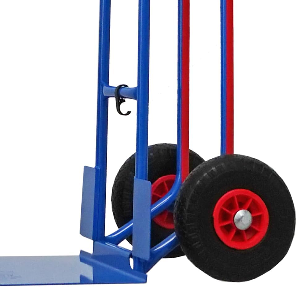 Detalle de PROREGAL Ragnar Sackkarre – XXL klappbare Schaufel, 250 kg Tragkraft, blau