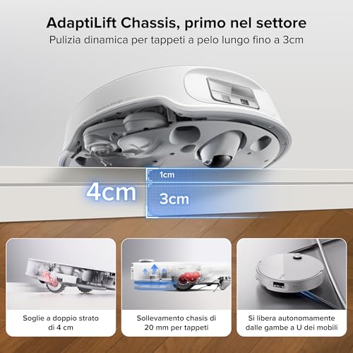 Detalle de Roborock Qrevo Curv 2 Pro: robot aspirapolvere lavapavimenti con LDS retrattile
