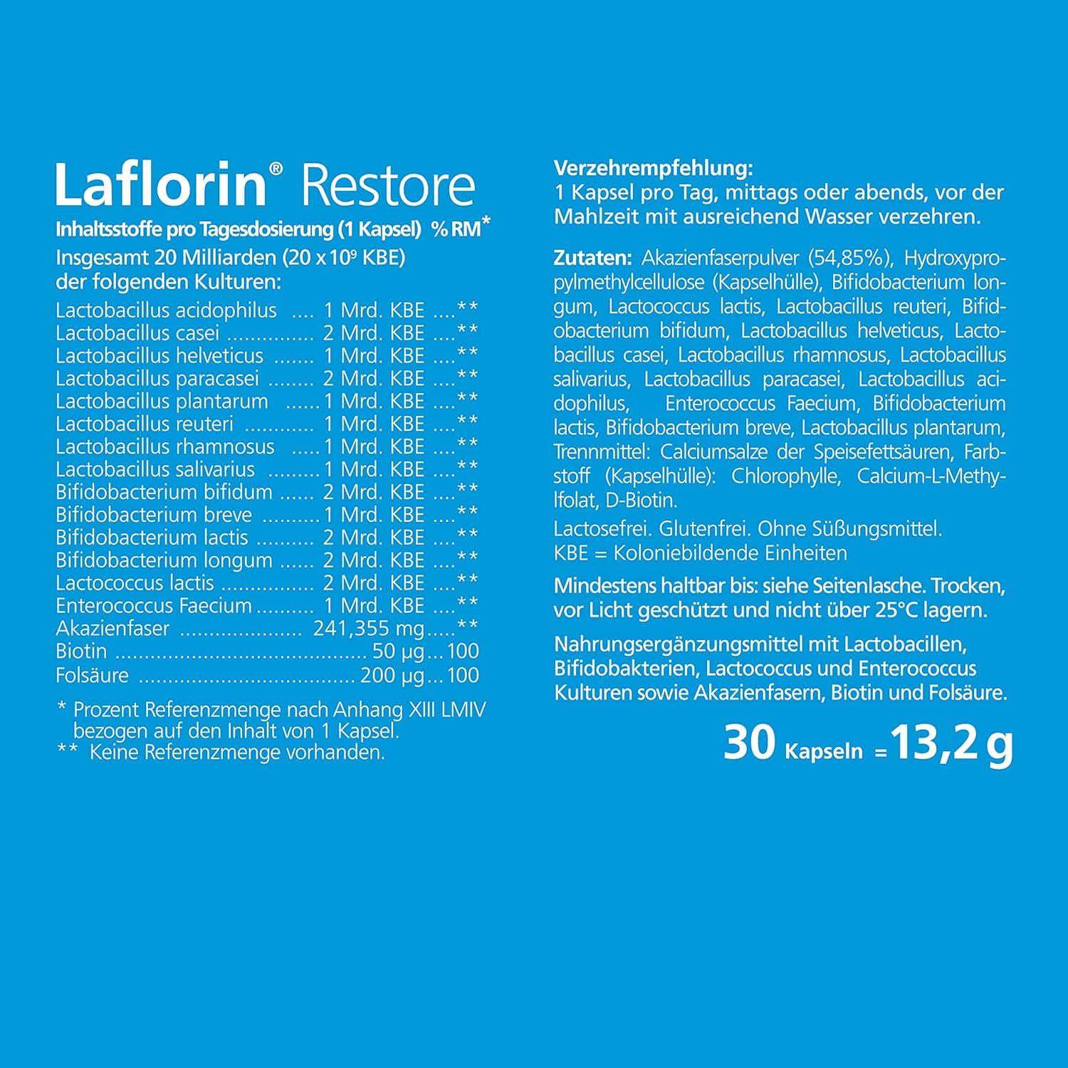 Thumbnail 4 de Laflorin® Restore – Probiotische Darmsanierung mit 14 ausgewählten Kulturen & Milchsäurebakterien