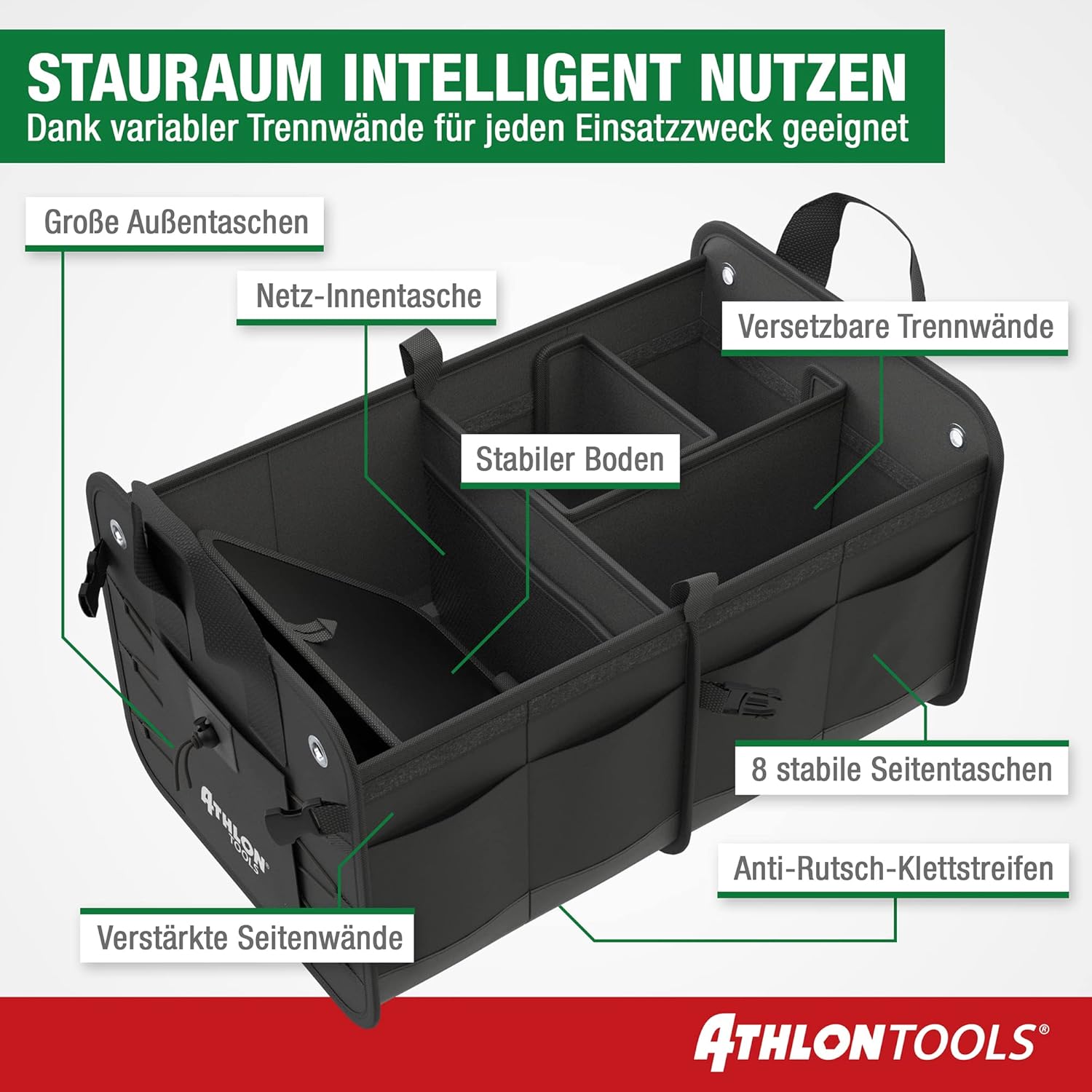 Thumbnail 2 de ATHLON TOOLS Premium Kofferraumtasche 60 L