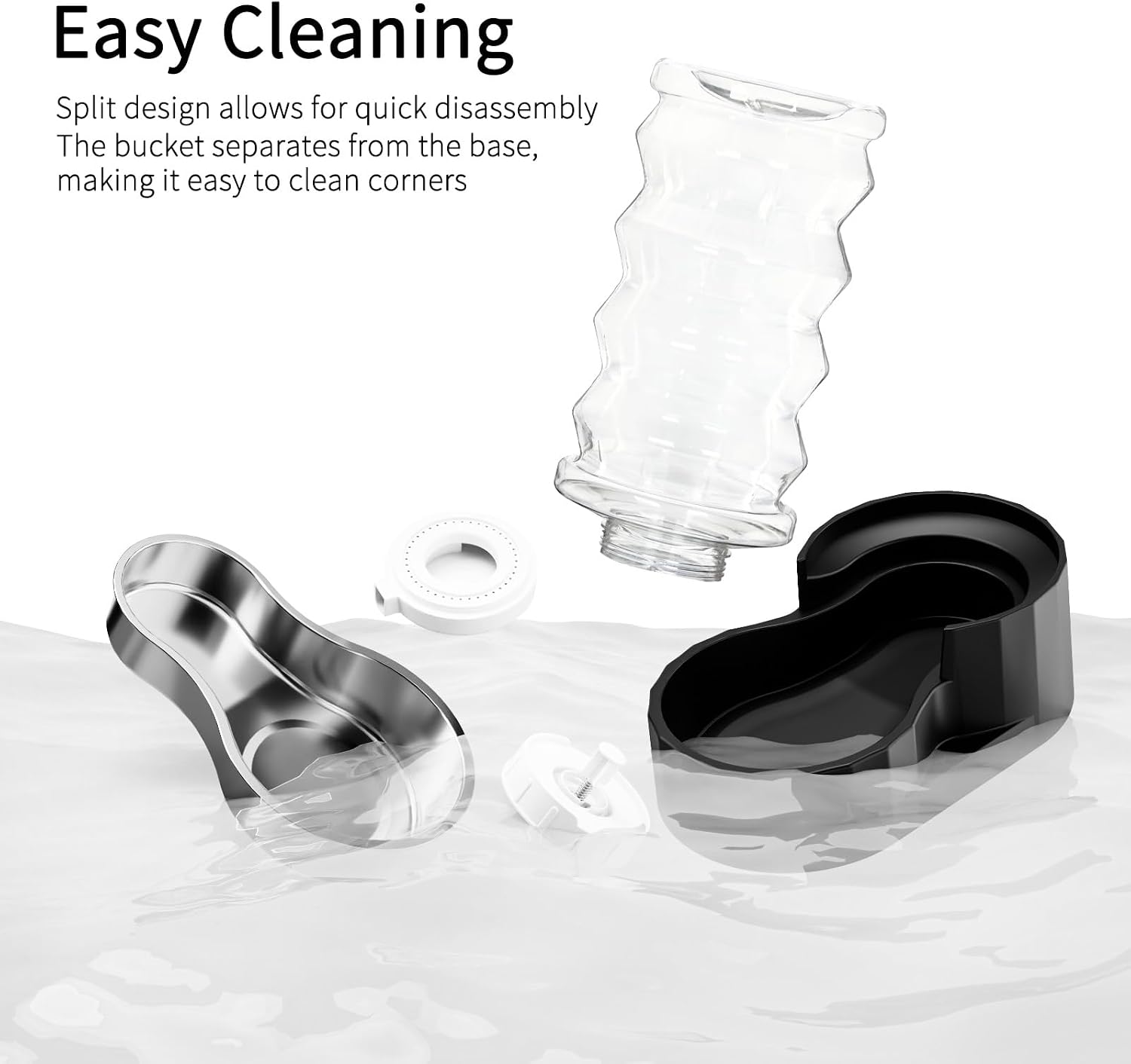 Thumbnail 2 de RIZZARI pet feeder 8L Gravity-Fed Dog Water Dispenser with Stainless Steel Bowl