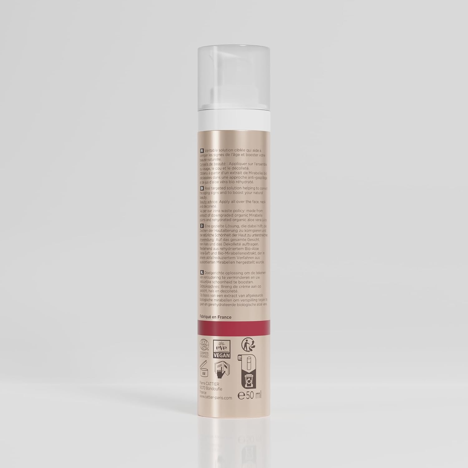 Detalle 2 de Cattier Soin de Jour Redensifiant Bio – 50 ml : hydratation et fermeté au naturel