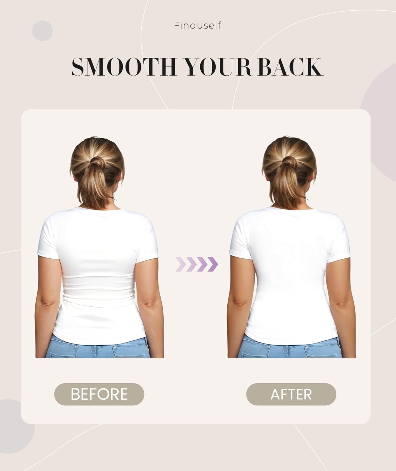 Thumbnail 4 de Finduself Strapless Wireless Bandeau Bra with Anti-Slip Lining and Removable Pads