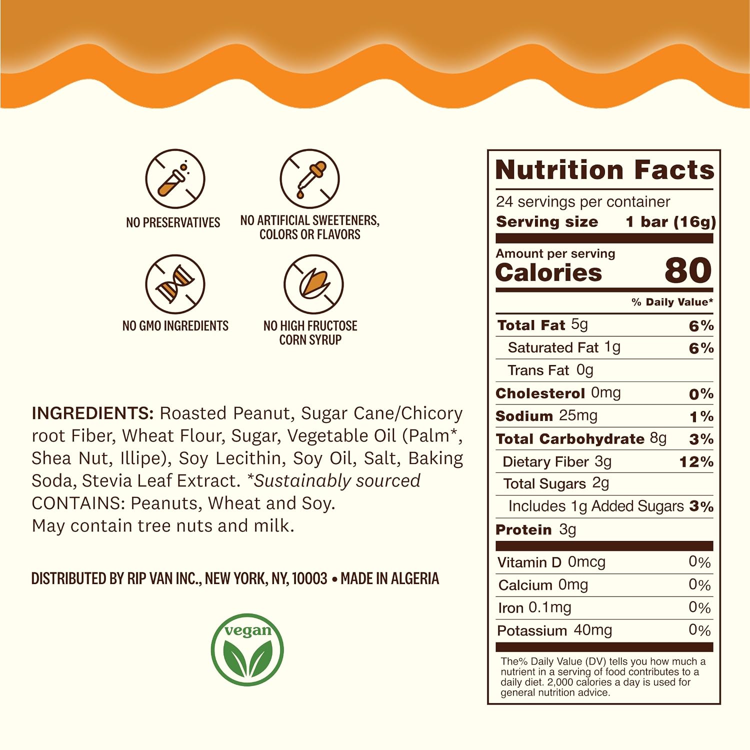 Thumbnail 1 de Crispy Dunes Peanut Butter Wafer Sticks, 80 Calories, 4g Prebiotic Fiber, 12-Pack