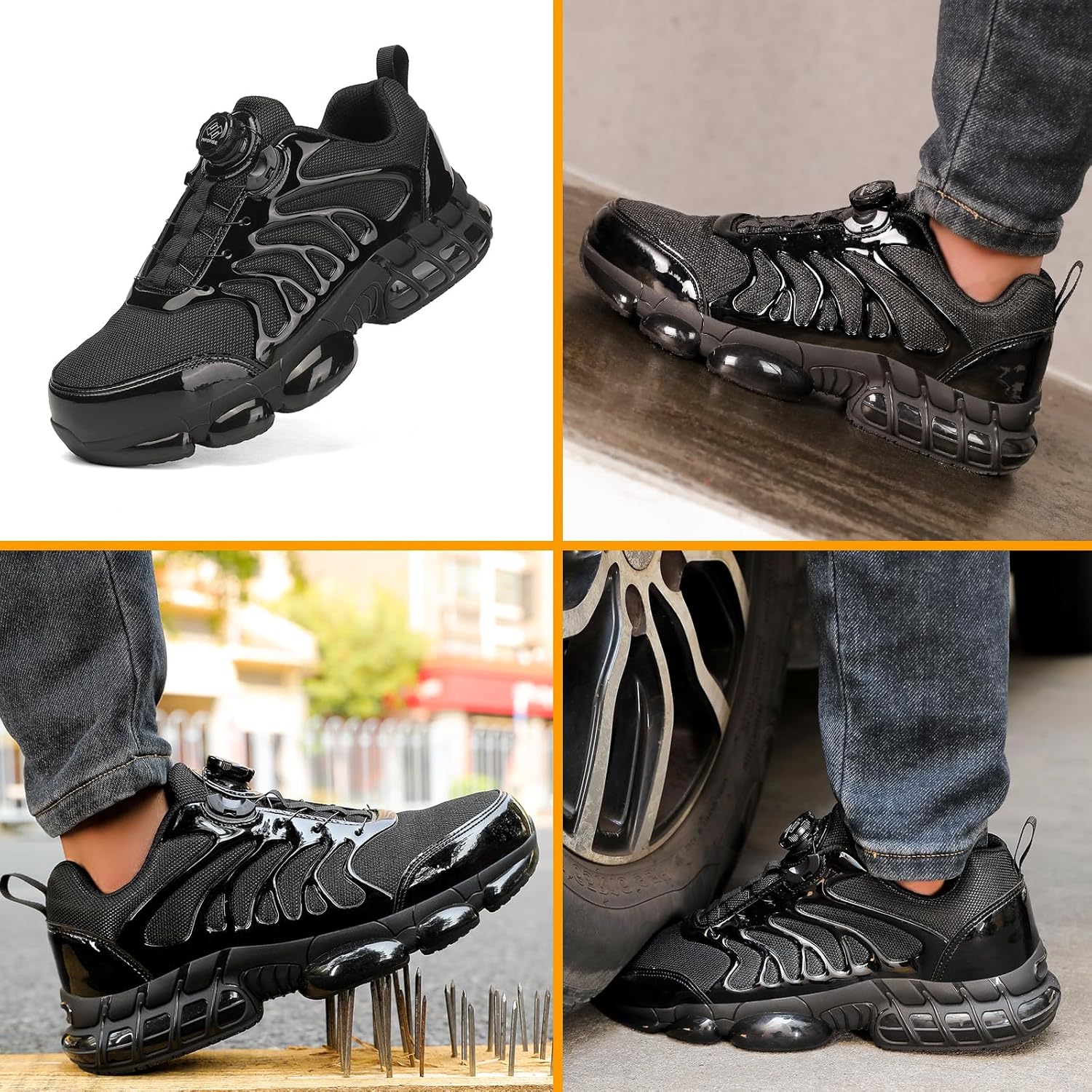 Thumbnail 6 de NIFOFISE Safety Trainers for Men and Women with Steel Toe Cap and Rotating Buckle Laces