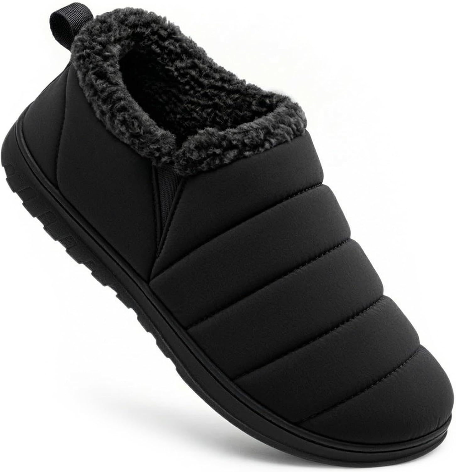 Detalle de VeraCosy Men's Quilted Memory Foam Ankle Slippers