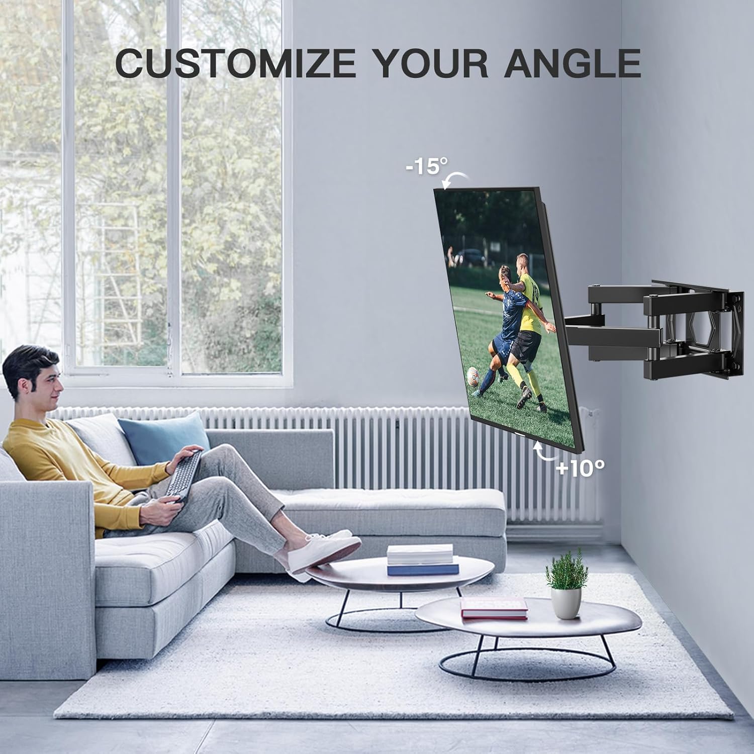 Thumbnail 4 de PERLESMITH TV Wall Bracket 45kg capacity