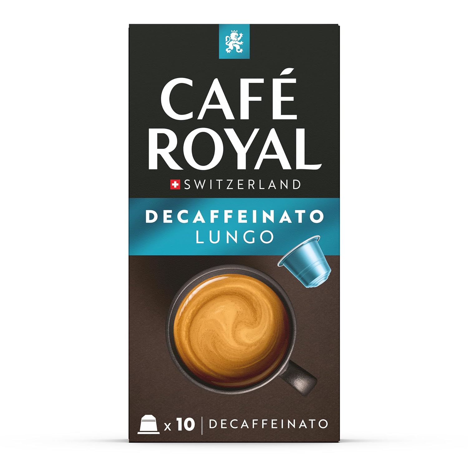 Detalle de Café Royal Lungo Decaffeinato – Nespresso-kompatible Kaffeekapseln, 100 Kapseln