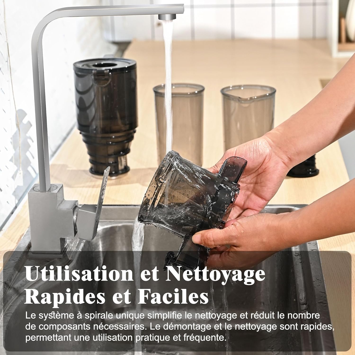 Detalle 2 de Fretta Extracteur de Jus - Grand Ø108 mm, 1 L, Pressage à Froid, Sans BPA