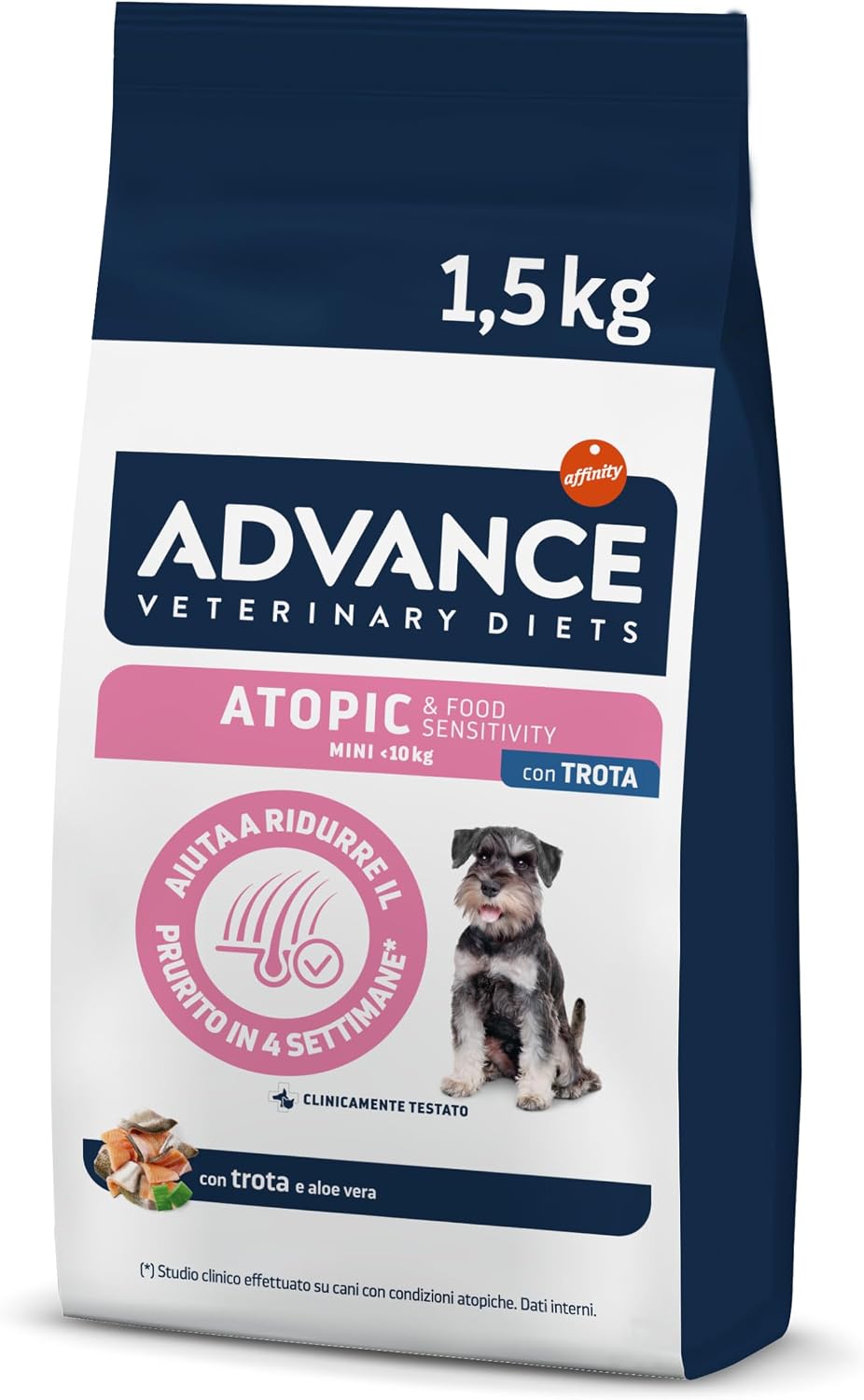 Detalle de Advance Veterinary Diets Atopic Mini con Trota e Patate – Crocchette dietetiche per cani di piccola taglia