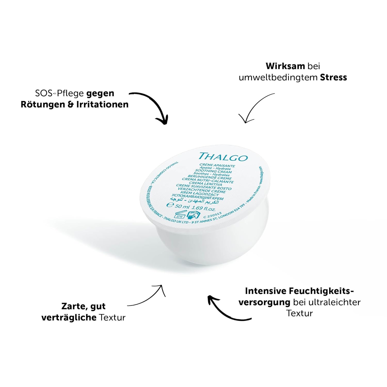 Thumbnail 1 de THALGO CICA Marin beruhigende Creme mit CICA- und marinen Präbiotika (Nachfüll-Kapsel)