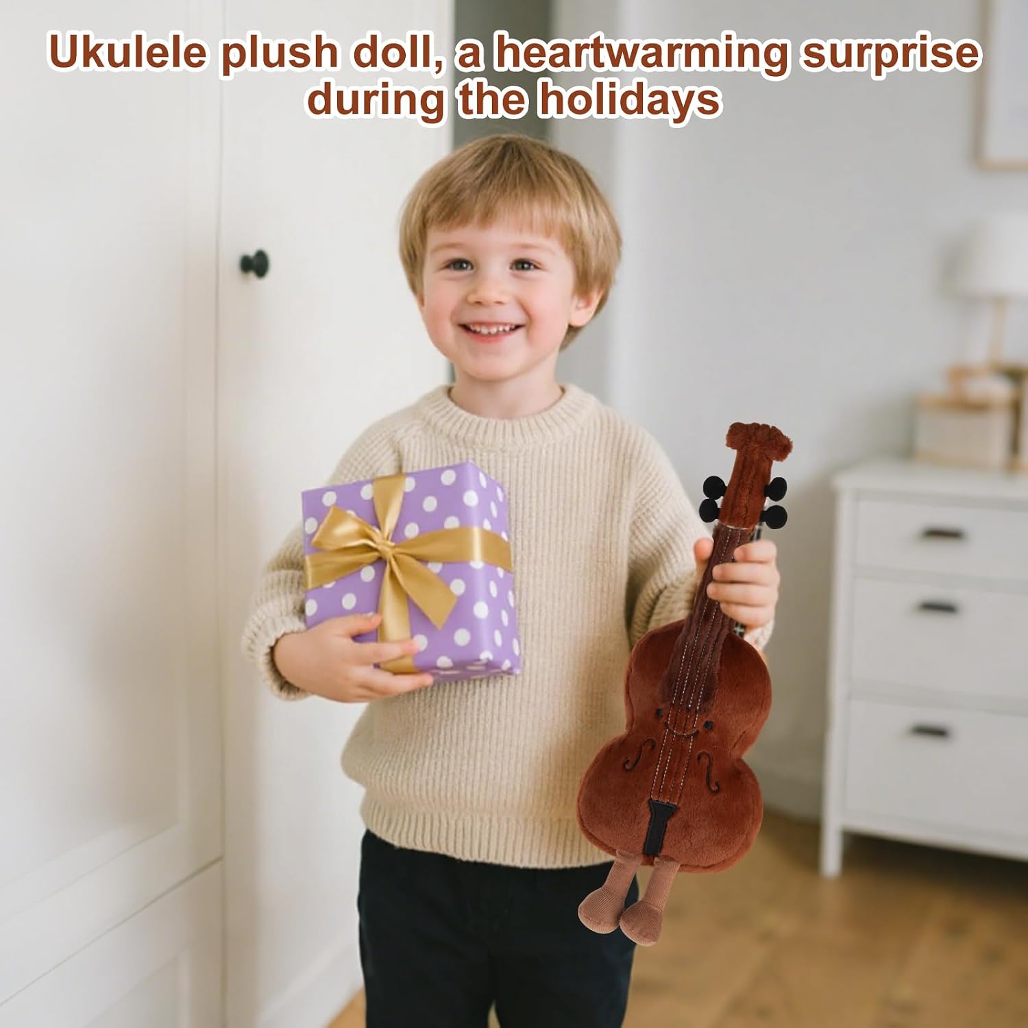 Thumbnail 5 de YELKOEYN Cute Violin Plushie Toy musical plush